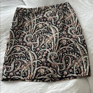 J. Crew Navy and White Pencil Skirt